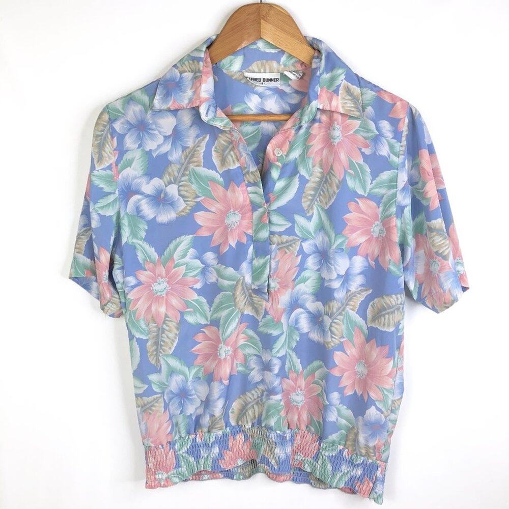 Vintage Alfred Dunner Floral 80s Style Blouse